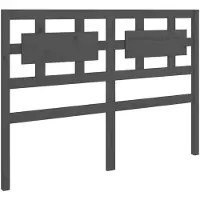 vidaXL Hoofdbord 125,5x4x100 cm massief grenenhout grijs