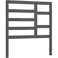 vidaXL Hoofdbord 81x4x104 cm massief grenenhout grijs
