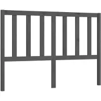 vidaXL Hoofdbord 166x4x100 cm massief grenenhout grijs