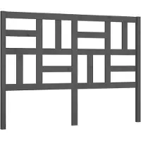 vidaXL Hoofdbord 126x4x104 cm massief grenenhout grijs