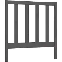 vidaXL Hoofdbord 96x4x100 cm massief grenenhout grijs