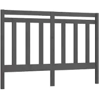 vidaXL Hoofdbord 166x4x100 cm massief grenenhout grijs
