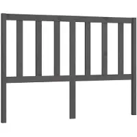 vidaXL Hoofdbord 146x4x100 cm massief grenenhout grijs