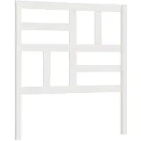 vidaXL Hoofdbord 106x4x104 cm massief grenenhout wit