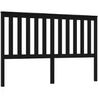vidaXL Hoofdbord 166x6x101 cm massief grenenhout zwart