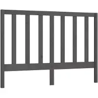 vidaXL Hoofdbord 141x4x100 cm massief grenenhout grijs