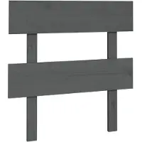 vidaXL Hoofdbord 93,5x3x81 cm massief grenenhout grijs