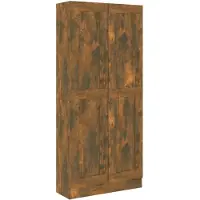 vidaXL Boekenkast 82,5x30,5x185,5 cm bewerkt hout gerookt eikenkleurig