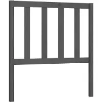 vidaXL Hoofdbord 81x4x100 cm massief grenenhout grijs