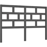 vidaXL Hoofdbord 141x4x100 cm massief grenenhout grijs