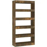 vidaXL Boekenkast/kamerscherm 80x30x166 cm spaanplaat gerookt eiken
