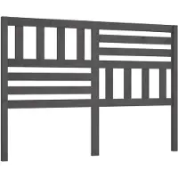 vidaXL Hoofdbord 146x4x100 cm massief grenenhout grijs