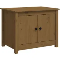 vidaXL Salontafel 71x49x55 cm massief grenenhout honingbruin