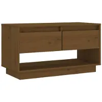 vidaXL Tv-meubel 74x34x40 cm massief grenenhout honingbruin