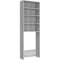 vidaXL Wasmachinekast, grijs Sonoma, 64x24x190 cm