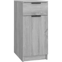 vidaXL Bureaukast 33,5x50x75 cm bewerkt hout grijs sonoma eikenkleurig