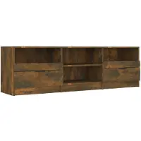 vidaXL Tv-meubel 150x33,5x45 cm bewerkt hout gerookt eikenkleurig