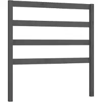 vidaXL Hoofdbord 96x4x100 cm massief grenenhout grijs