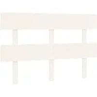 vidaXL Hoofdbord 124x3x81 cm massief grenenhout wit