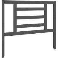 vidaXL Hoofdbord 106x4x100 cm massief grenenhout grijs