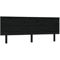 vidaXL Hoofdbord 204x6x82,5 cm massief grenenhout zwart
