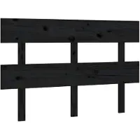 vidaXL Hoofdbord 144x3x81 cm massief grenenhout zwart