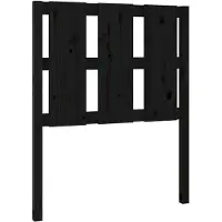 vidaXL Hoofdbord 80,5x4x100 cm massief grenenhout zwart