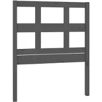 vidaXL Hoofdbord 95,5x4x100 cm massief grenenhout grijs