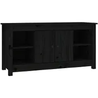 vidaXL Tv-meubel 103x36,5x52 cm massief grenenhout zwart