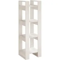 vidaXL Boekenkast/kamerscherm 41x35x125 cm massief grenenhout wit