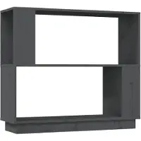 vidaXL Boekenkast/kamerscherm 80x25x70 cm massief grenenhout grijs