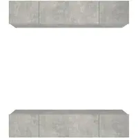 vidaXL Tv-meubelen 4 st 80x30x30 cm bewerkt hout betongrijs