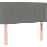 vidaXL Hoofdbord 100x5x78/88 cm stof donkergrijs