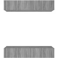 vidaXL Tv-meubelen 4 st 80x30x30 cm bewerkt hout grijs sonoma eiken