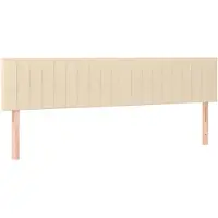vidaXL Hoofdborden 160x5x78/88 cm stof crèmekleurig