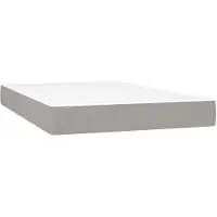 vidaXL Pocketveringmatras medium 120x200x20 cm stof lichtgrijs