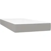 vidaXL Pocketveringmatras medium 80x200x20 cm stof lichtgrijs