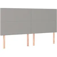 vidaXL Hoofdbord lichtgrijs 180x5x118/128 cm stof