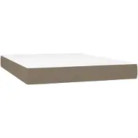 vidaXL Pocketveringmatras medium 140x200x20 cm stof taupe