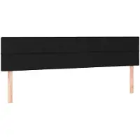 vidaXL Hoofdborden 160x5x78/88 cm stof zwart