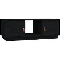 vidaXL Salontafel 100x50x35 cm massief grenenhout zwart