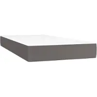 vidaXL Pocketveringmatras medium 100x200x20 cm kunstleer grijs