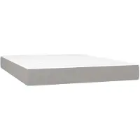 vidaXL Pocketveringmatras medium 140x190x20 cm stof lichtgrijs