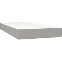 vidaXL Pocketveringmatras medium 120x190x20 cm stof lichtgrijs