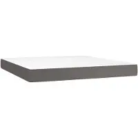 vidaXL Pocketveringmatras medium 180x200x20 cm kunstleer grijs