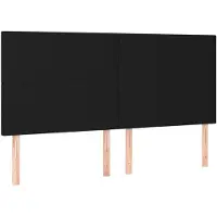 vidaXL Hoofdbord zwart 180x5x118/128 cm stof