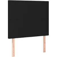 vidaXL Hoofdbord zwart 80x5x118/128 cm stof