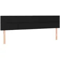 vidaXL Hoofdborden 180x5x78/88 cm stof zwart