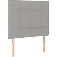vidaXL Hoofdbord lichtgrijs 80x5x118/128 cm stof