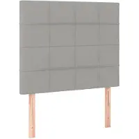 vidaXL Hoofdbord lichtgrijs 90x5x118/128 cm stof